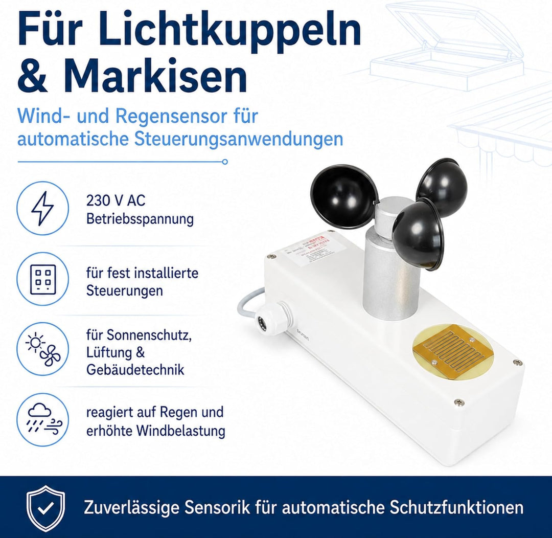 Wind und Regensensor Typ-Europa / 230V