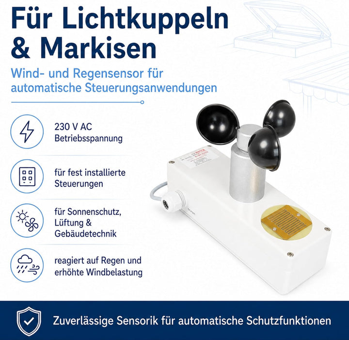 Wind und Regensensor Typ-Europa / 230V