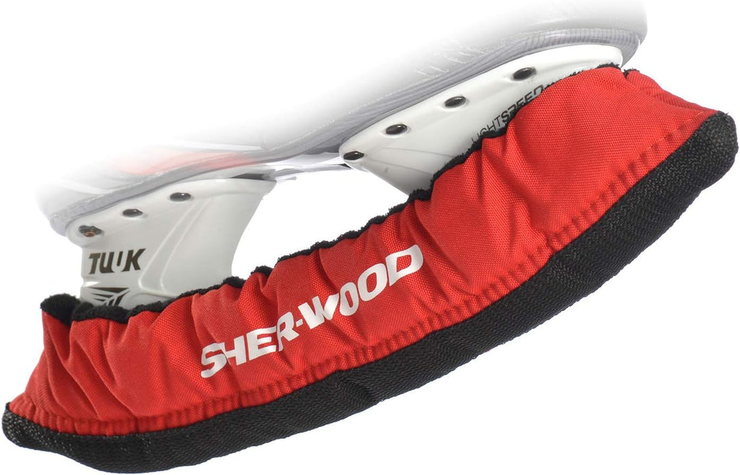 SHERWOOD - Senior Pro Eishockey elastische Kufenstrümpfe für Eishockey- & Schlittschuhe, 2 Stück Rot