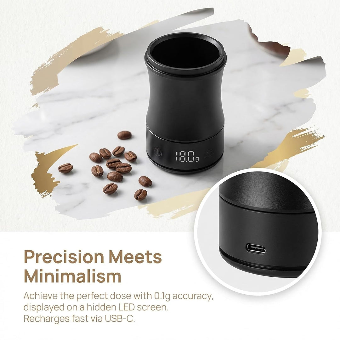Kaffeewaage, Espresso Waage 0,1g - Digitale Kaffee Waage mit Dosierbecher, USB-C Wiederaufladbar, Ba