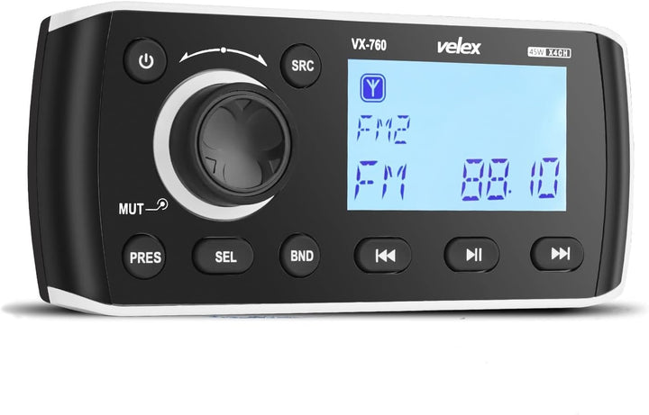 Marine Digital Media Receiver mit wetterfestem Marine Stereo System mit drahtloser Fernbedienung, Ve
