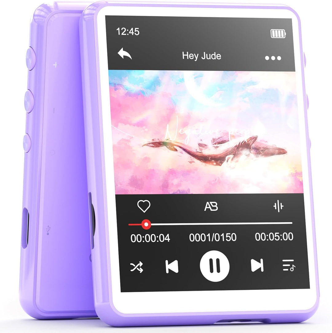 MECHEN Bluetooth 5.3 MP3 Player mit Touchscreen, 64GB MP3-Player mit Lautsprecher, HiFi-Ton, FM-Radi