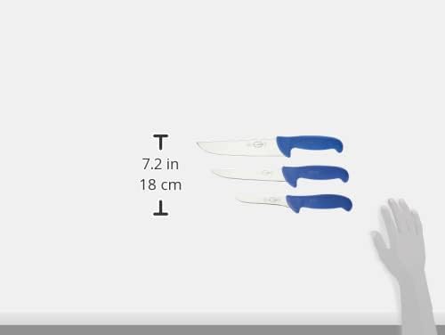 DICK 8255300 Messer-Set 3T Ergo Grip, Stahl, Blau, 48 x 22 x 1.8 cm, 3-Einheiten