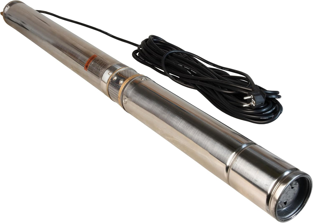 Tiefbrunnenpumpe Wasserpumpe 3.5" 4/20 (1500W 7200l/h max Förderhöhe 110m), Sandverträglich Edelstah