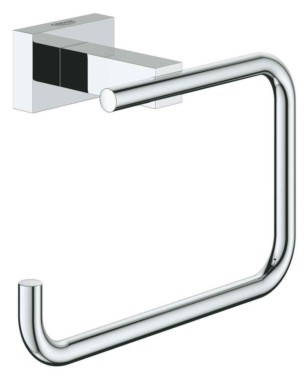 GROHE Essentials Cube - WC-Papierhalter (Metall, Verdeckte Befestigung, langlebige Oberfläche), chro
