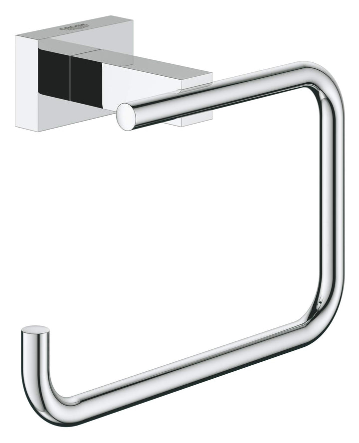 GROHE Essentials Cube - WC-Papierhalter (Metall, Verdeckte Befestigung, langlebige Oberfläche), chro
