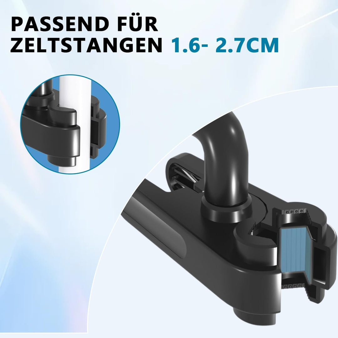 Grow Clip-Ventilator für Growzelt-Stangenmontage, Umluftventilator leise für Zelt, 32 dBA, Grow Vent