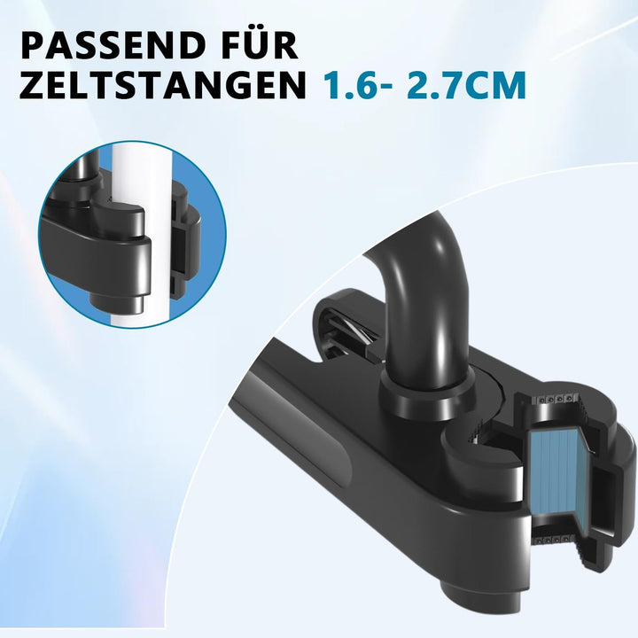 Grow Clip-Ventilator für Growzelt-Stangenmontage, Umluftventilator leise für Zelt, 32 dBA, Grow Vent