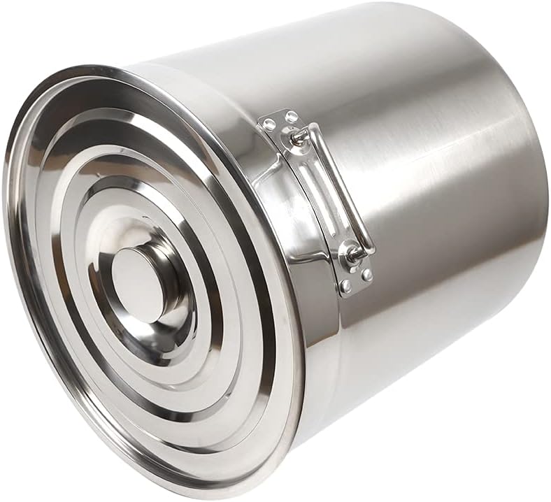 70L Suppentopf, Grosse Kapazität Gastronomie Kochtopf mit Metalldeckel Edelstahl Kochtöpfe für Induk