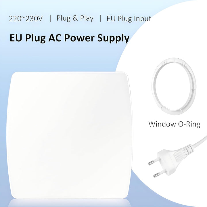 120mm Abluftventilator Küche, 130m³/H IPX2 Leiser Badlüfter Fensterlüfter mit Scheckventil 1m EU-Net