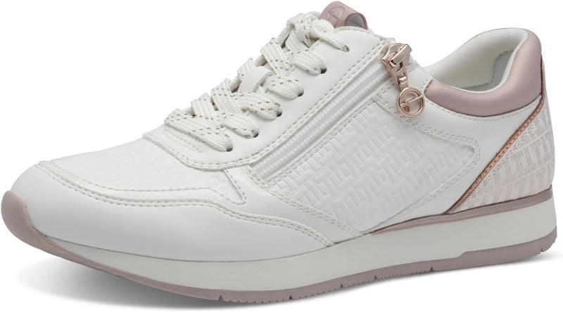 Tamaris Damen Low-Top Sneaker, Frauen Halbschuhe,Wechselfussbett 40 EU Rosa Wht Rose Gold, 40 EU Ros