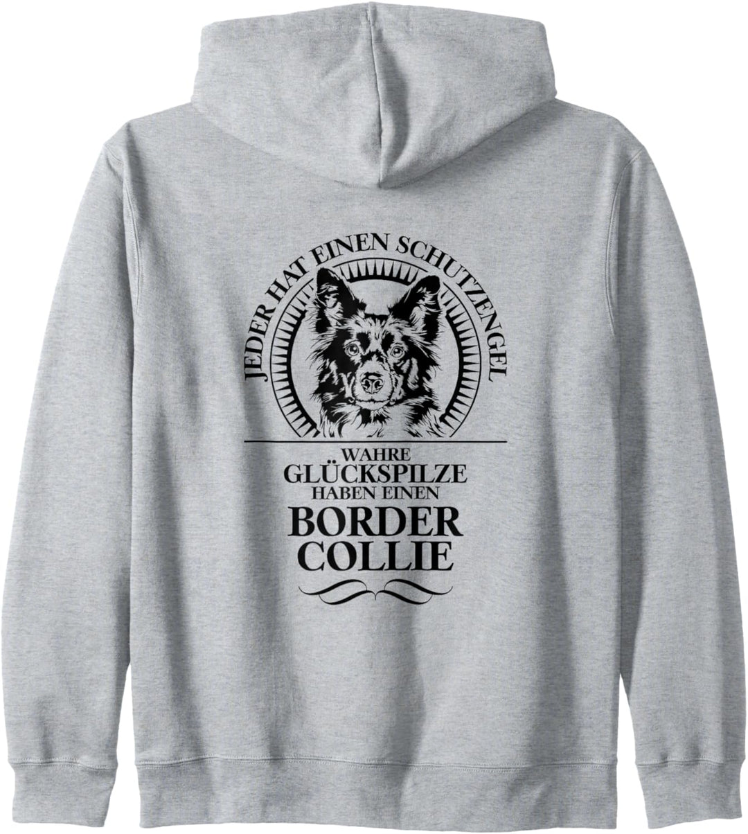 Border Collie Schutzengel Hund Hunde Hundespruch Kapuzenjacke
