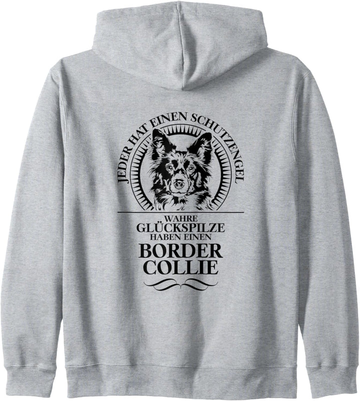 Border Collie Schutzengel Hund Hunde Hundespruch Kapuzenjacke