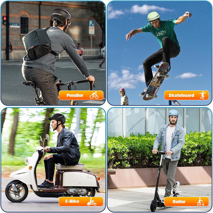 Shinmax Fahrradhelm Damen Herren mit Blinker & Licht, Fahrrad Helm Erwachsene mit USB Wiederaufladba