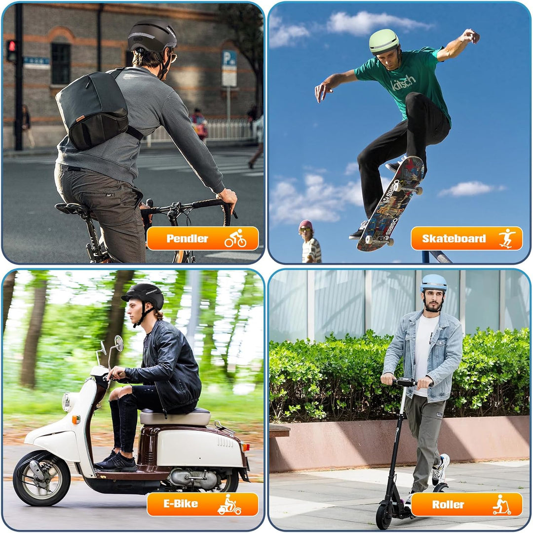 Shinmax Fahrradhelm Damen Herren mit Blinker & Licht, Fahrrad Helm Erwachsene mit USB Wiederaufladba