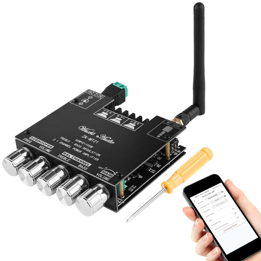 Bluetooth Verstärker Modul Hifi Stereo - 2.1 Audio Amplifier Board Mini Digital Endstufe Platine Bas