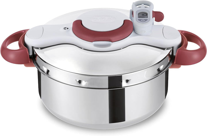 Tefal P46207 | Clipso Minut' Perfect Schnellkochtopf | mit Garbkorb und Timer | 6Liter | edelstahl/w