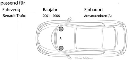 Lautsprecher Einbauset passend mit JBL Stage2 424 2-Wege 10cm Koax Auto Einbauzubehör für Renault Tr
