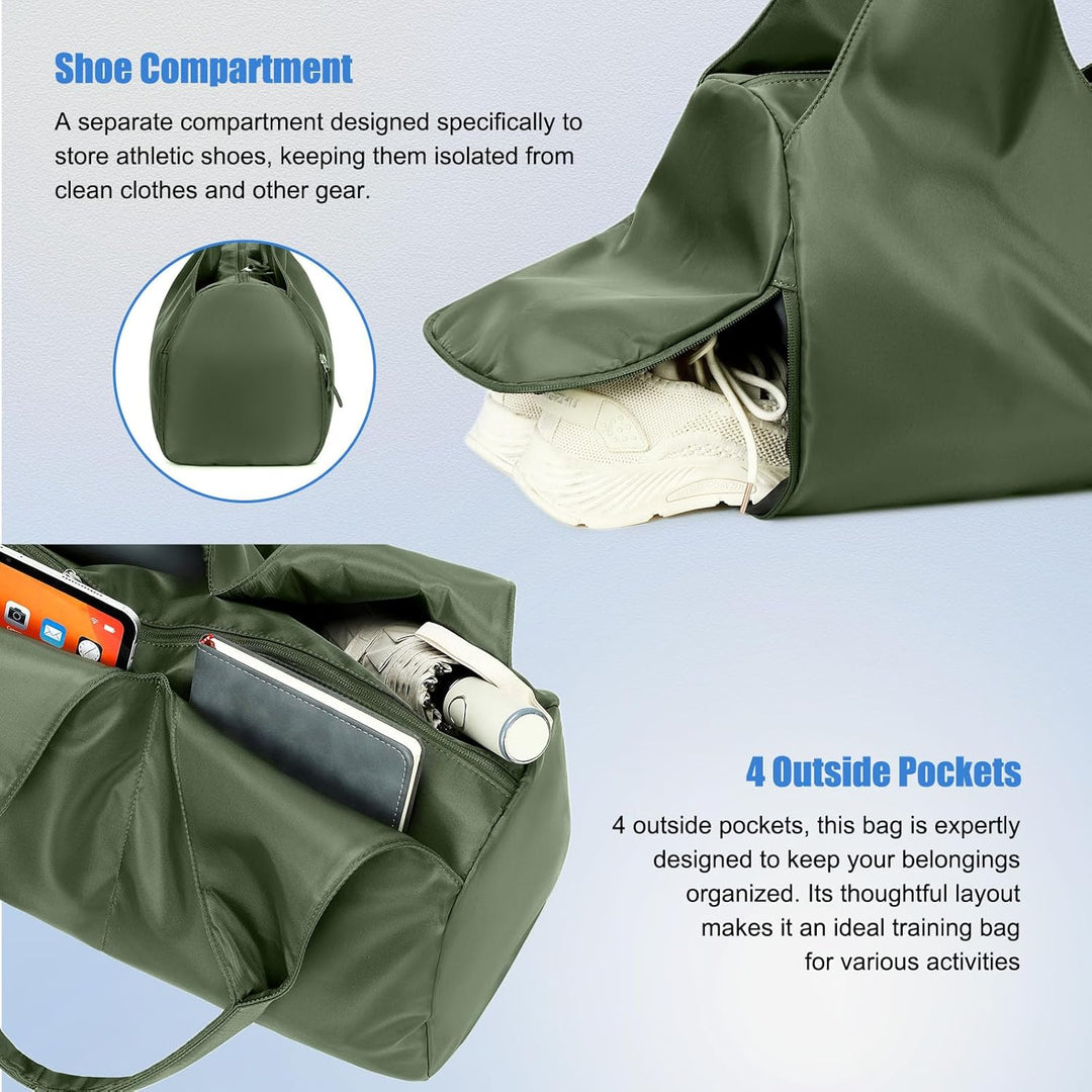 Sporttasche für Damen und Herren mit Schuhfach & Nassfach Weekender Reisetasche Freizeit Handtasche