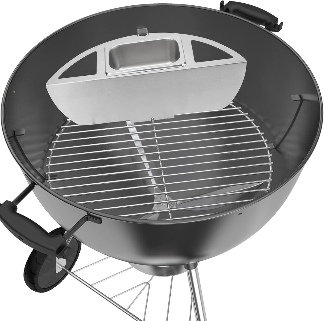 Onlyfire Kugelsmoker für Weber 47cm Kugelgrills, Räucherbox,Räuchern Edelstahl mit Wasserschale, Smo