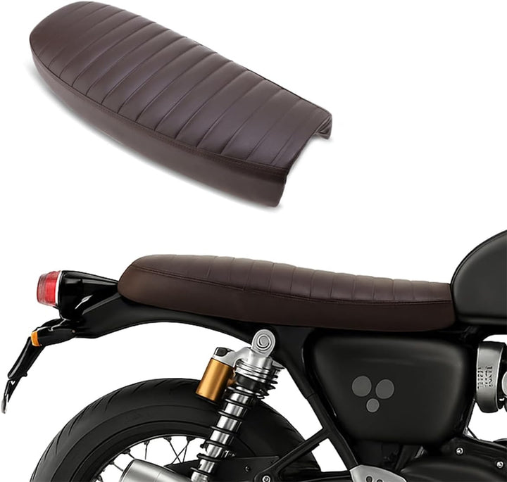 Sitzbank kompatibel für Cafe-Racer + Scrambler Umbau Craftride SL5 Flat dunkel braun