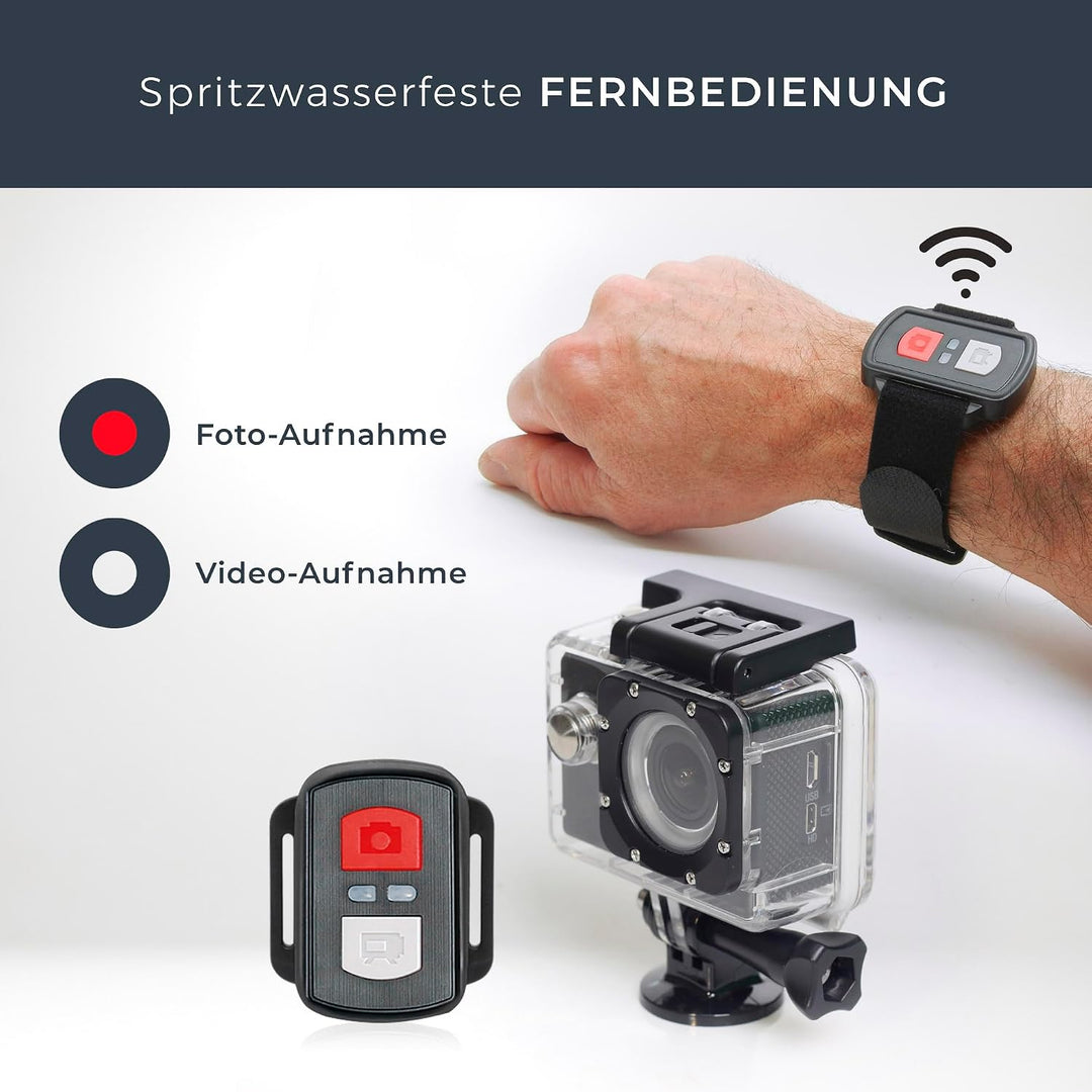 GoXtreme Enduro Black Action Kamera (4K, Real 2, 7K@30fps, FullHD bis 60fps, inkl. Fernbedienung, 2"