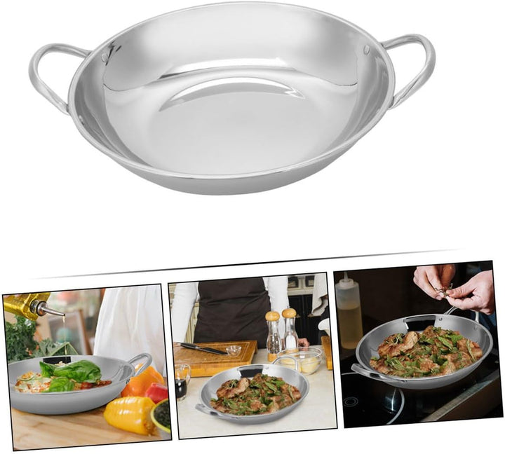Garneck 2st Topf Aus Edelstahl Braten Camping Bratpfanne Aus Edelstahl Mit Deckel Küche Pfanne Steak