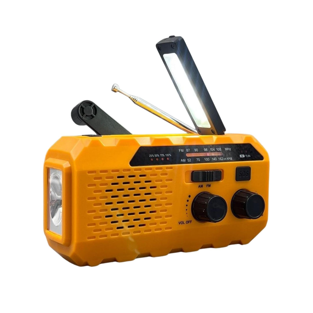 BSL Tragbares Radio AM/FM CT-6127 | Solarladung und Kurbel Dynamo | LED-Taschenlampe | 2000-mAh-Akku