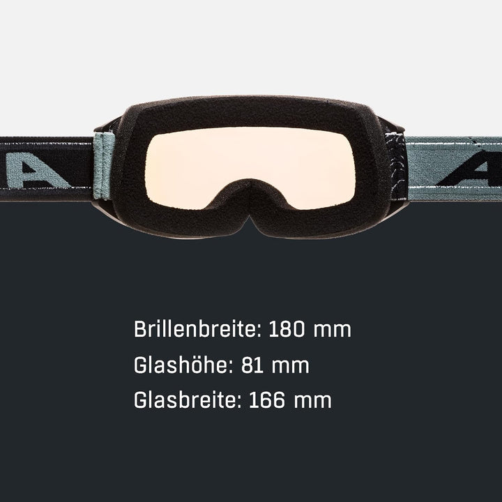 ALPINA Nakiska - hochwerte Skibrille mit kontrastverstärkender Scheibe, Beschlagfreie Sicht und gute