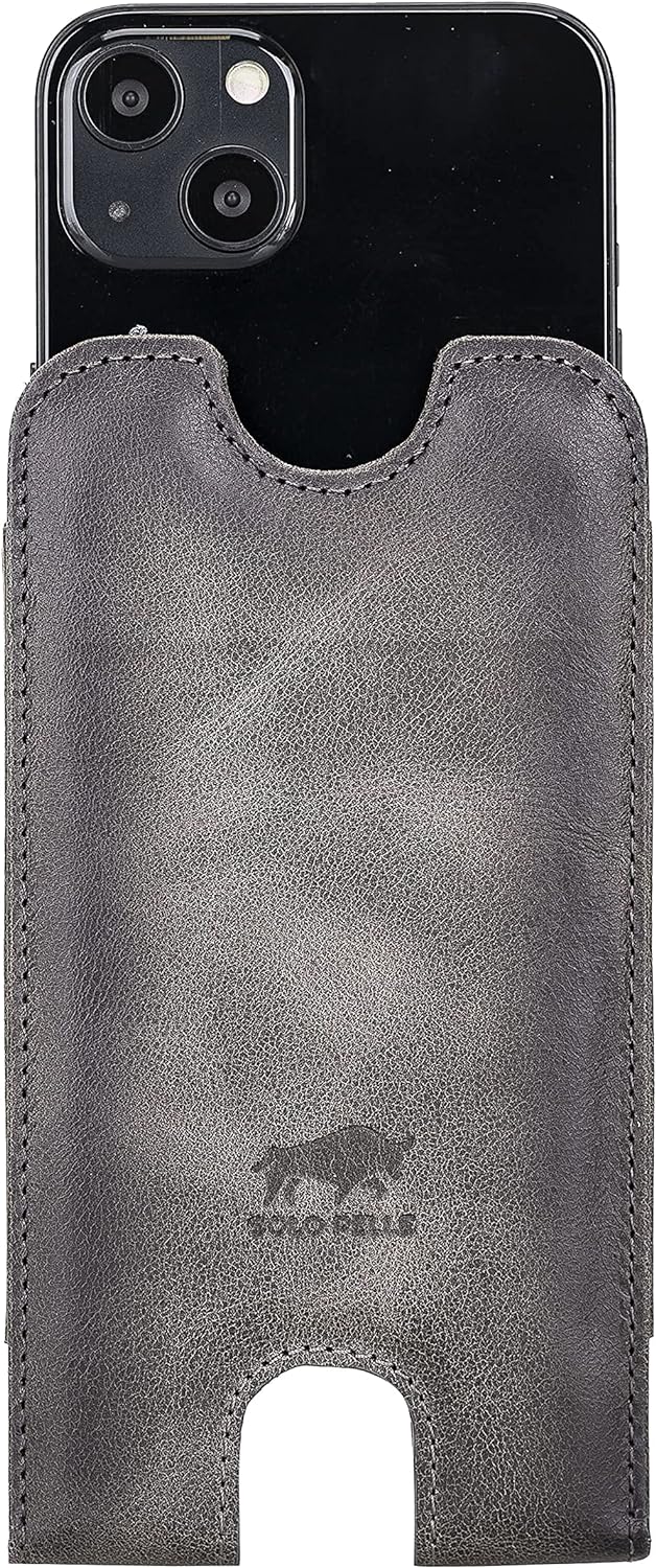 Solo Pelle Lederhülle für das iPhone 12 Mini + 13 Mini bis 5,4 Zoll Case Leder Hülle Ledertasche aus