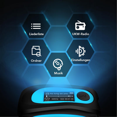 AGPTEK IPX8 Wasserdicht MP3 Player, 8GB HiFi MP3 Musik Player zum Schwimmen und Laufen, mit wasserdi