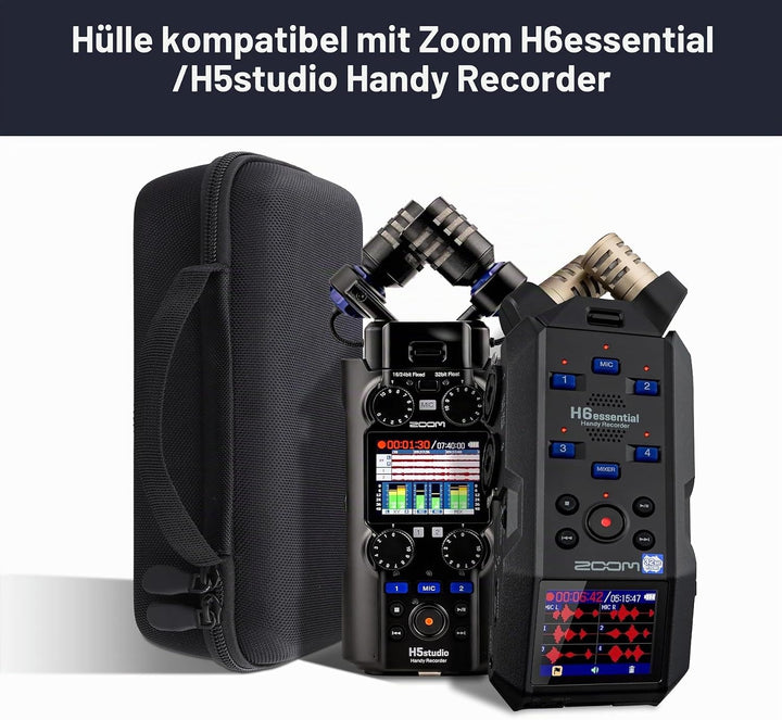 co2CREA Hart Reise Schutz Hülle Etui Tasche für Zoom H6studio /H5studio /H6essential 6-Spur 32-Bit F
