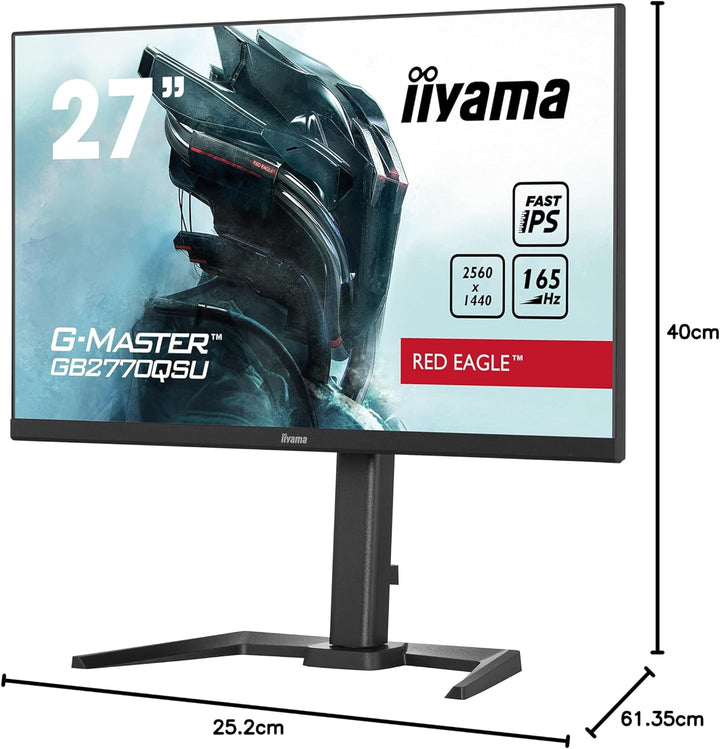 iiyama G-MASTER Red Eagle GB2770QSU-B5 68,5cm 27 Zoll Fast-IPS LED Gaming Monitor WQHD HDMI DP USB3.