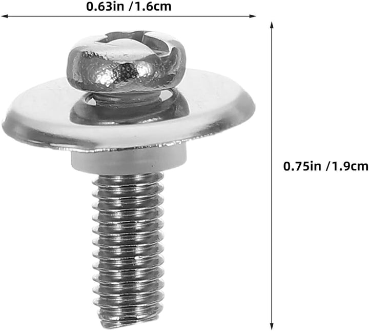 VICASKY 50 Stück Topfdeckelschrauben Edelstahl M5 mit Silikon und Metall Unterlegscheiben Universell