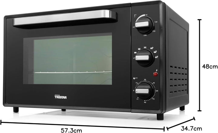 Konvektionsofen – 48 l Volumen – 2000 W 48 Liter Umluftofen, 48 Liter Umluftofen
