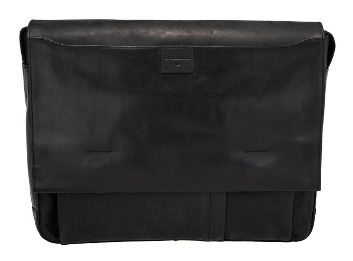 Strellson - brick lane jeremy messenger lhf Schwarz 39X31X9 Farbe:schwarz / Material:polyester,leath
