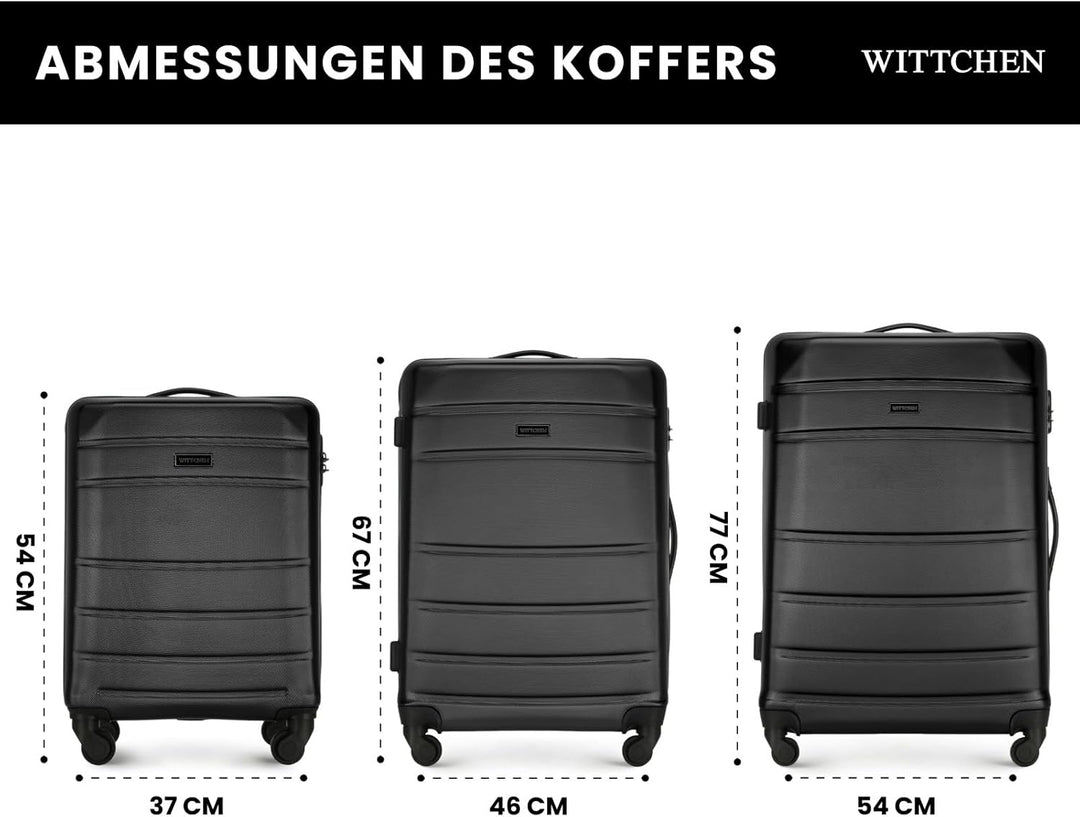 WITTCHEN Globe Line Modern, Koffer-Set 3tlg