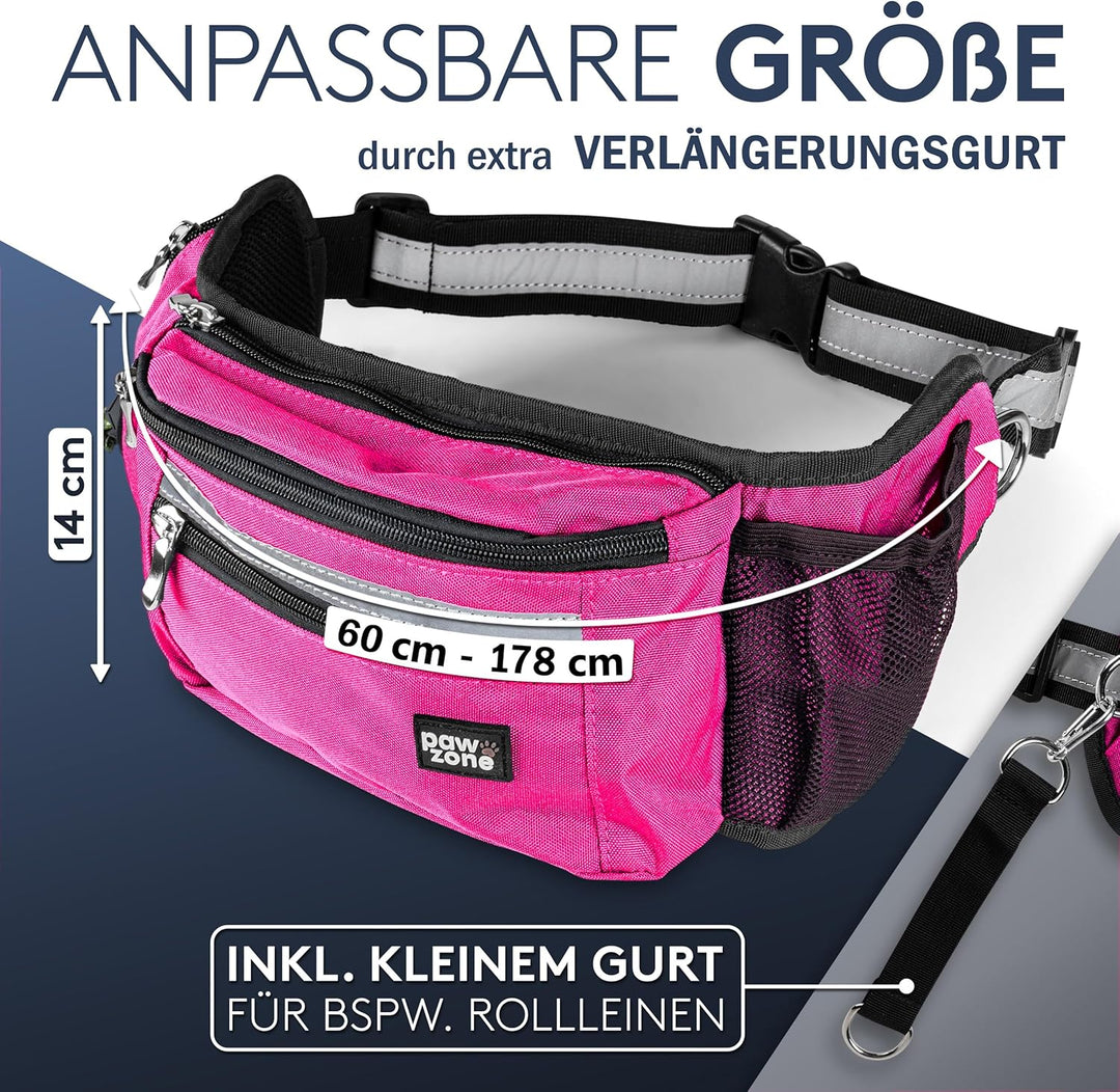 PAWZONE Futterbeutel Hunde - Leckerlibeutel für Hunde - Bauchtasche für Hunde Zubehör - Leckerlitasc