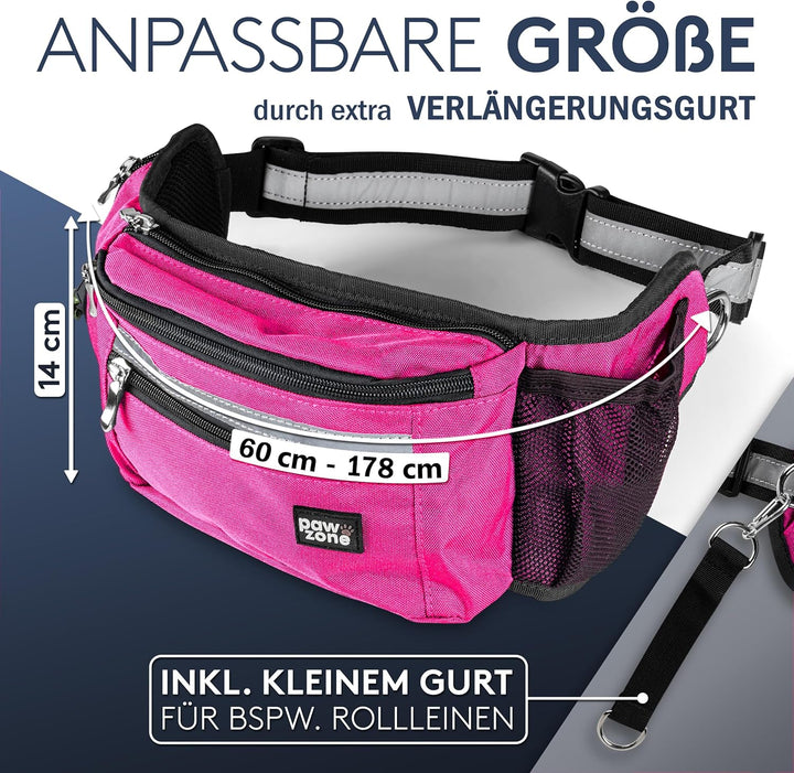 PAWZONE Futterbeutel Hunde - Leckerlibeutel für Hunde - Bauchtasche für Hunde Zubehör - Leckerlitasc