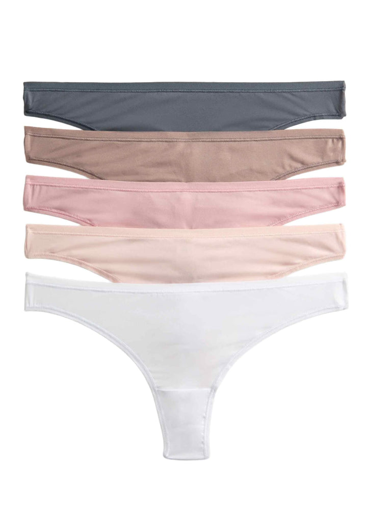 Marks & Spencer 5Er-Pack Tief Sitzende Tangas Aus Mikrofaser Damen 34 Brown Haze, 34 Brown Haze