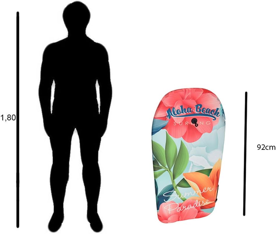 Bodyboard mit glatter Unterseite | 92cm | Palmen