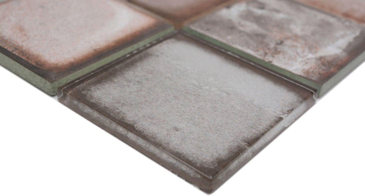Mosaikfliese Glasmosaik Retro Vinatage Zement Style Pastell Grau Beige Küchenrückwand Duschwand | 10