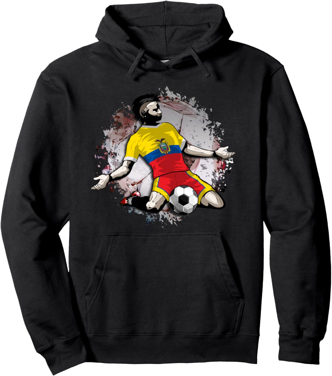 Ecuador Fussball Ecuadorianische Nationalflagge Soccer Lovers Pullover Hoodie