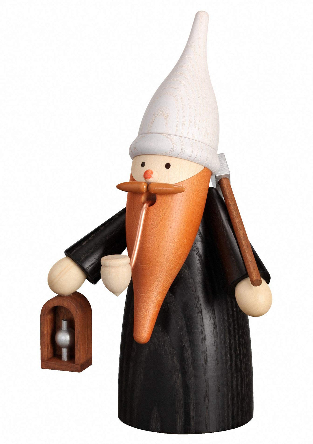 Seiffener Volkskunst | Räuchermännchen Erzgebirge Wichtel | 15 cm | erzgebirgische Holzkunst Weihnac