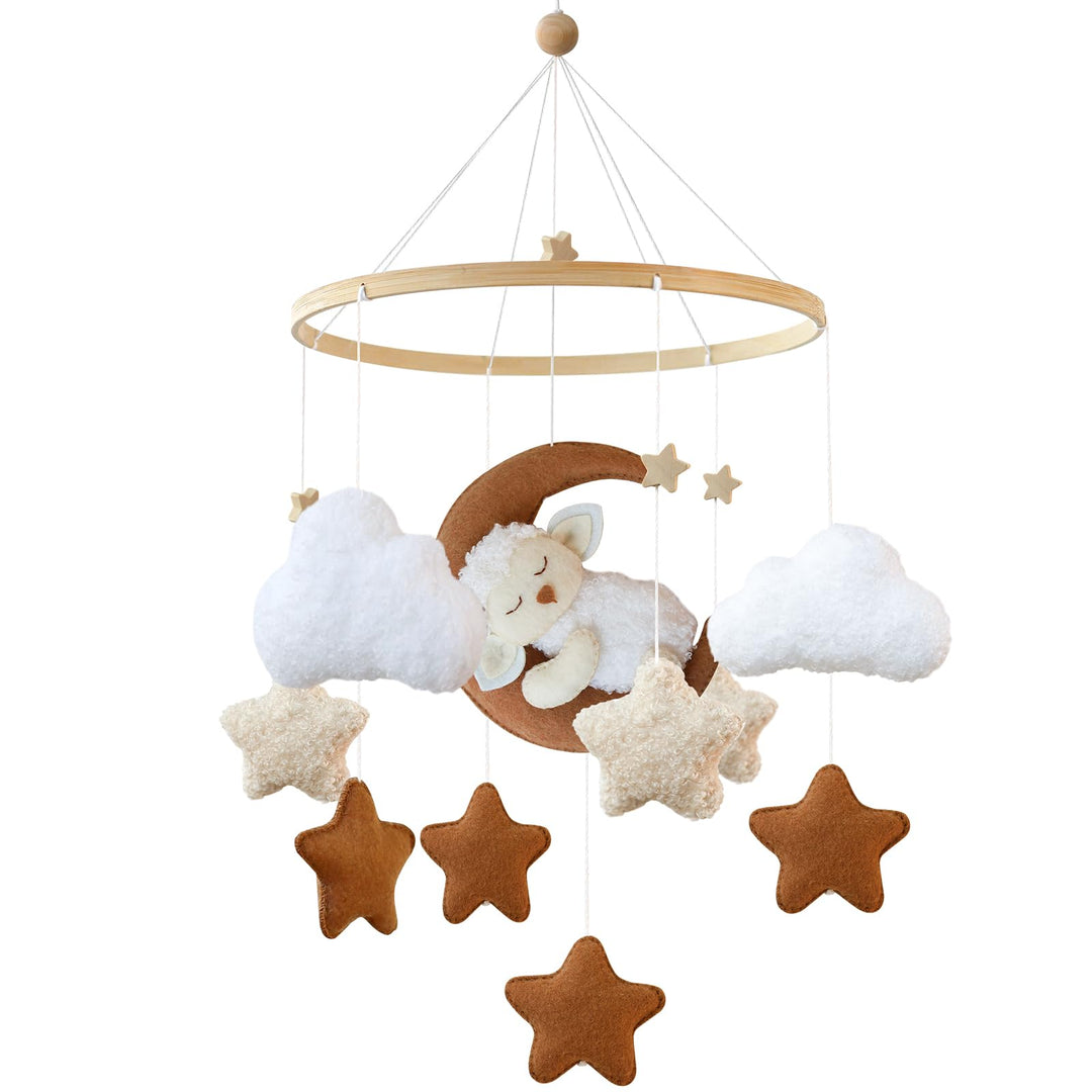 Mobile Baby Windspiele, Schlafen auf dem Mond Lämmchen, Mobile Wickeltisch Baby Mobile Babybett, Kin