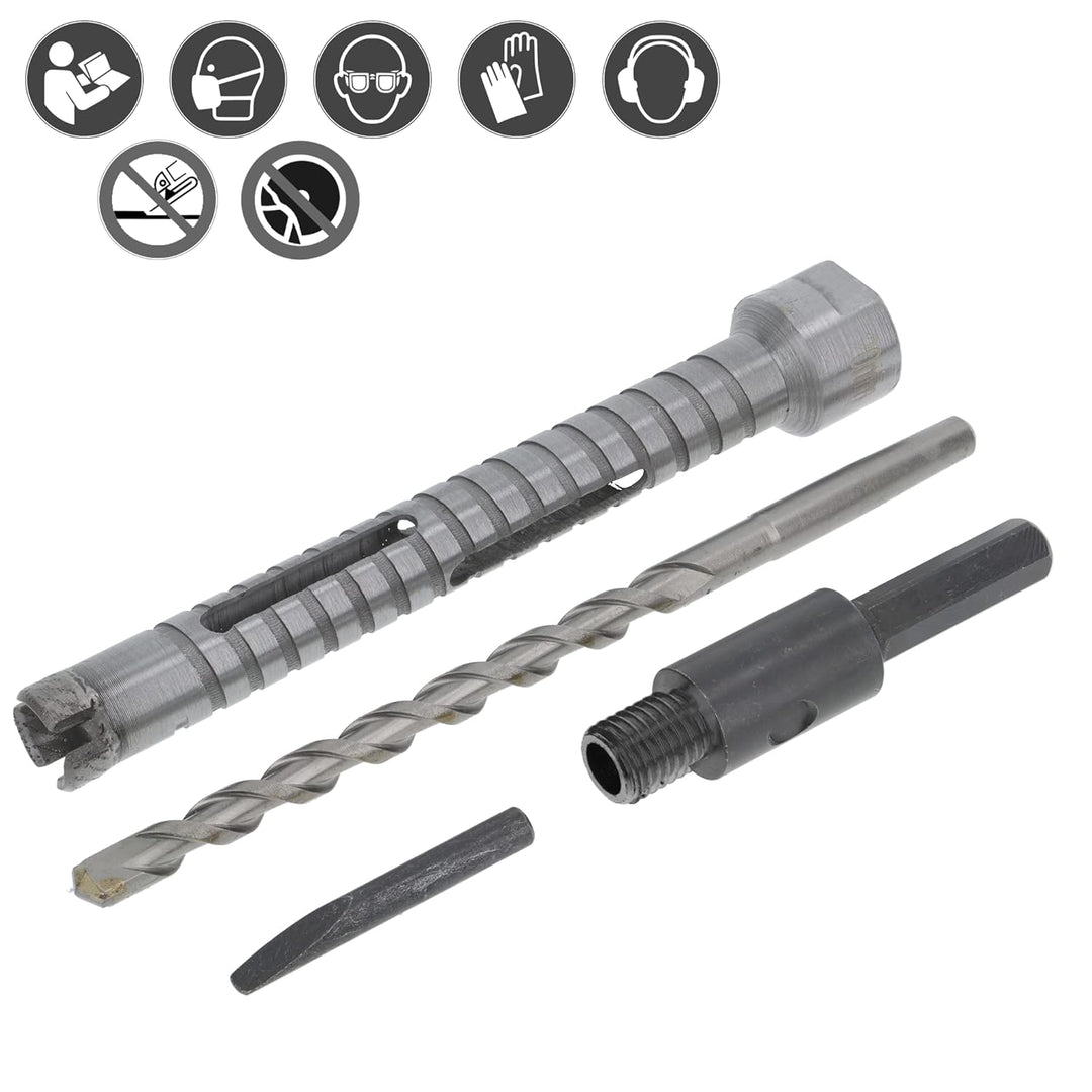 PRODIAMANT Diamant Bohrkrone ø 20mm Nutzlänge 150mm mit 6-Kant Adapter lasergeschweisst für trocken