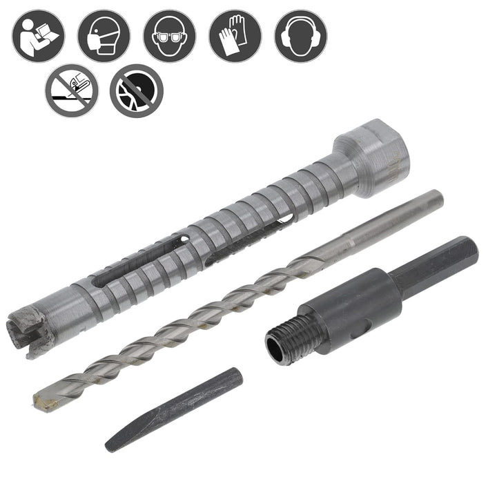 PRODIAMANT Diamant Bohrkrone ø 20mm Nutzlänge 150mm mit 6-Kant Adapter lasergeschweisst für trocken