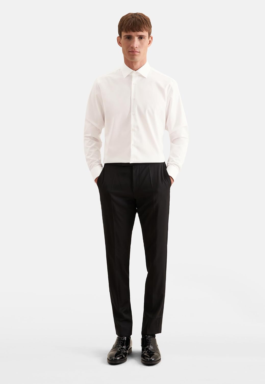 Seidensticker Herren Men Shaped Gala Businesshemd 37 Ecru(021006), 37 Ecru(021006)