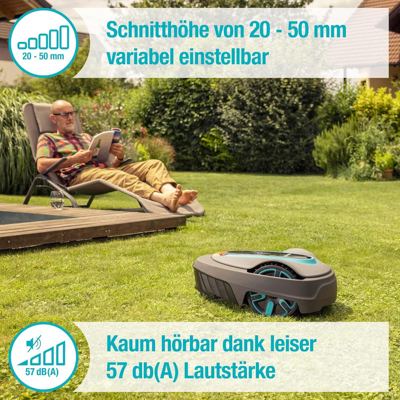 Gardena Mähroboter smart SILENO city 600 m² Set: Innovative LONA AI-Technologie, Steuerung per App,