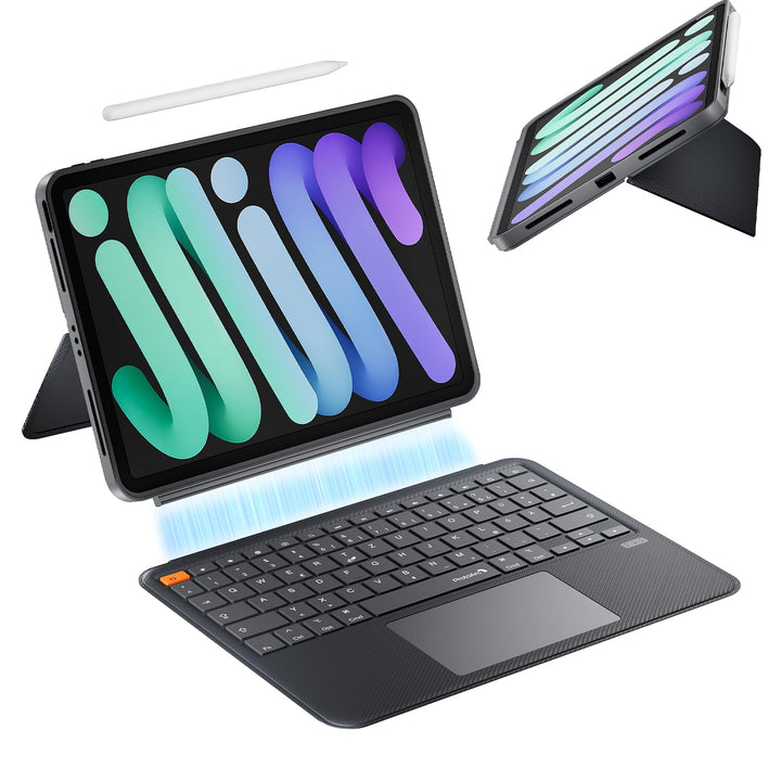 ProtoArc TK500 Hülle mit Tastatur für iPad Air 11" M3 2025/M2 2024, Magnetisch Abnehmbar iPad Tastat
